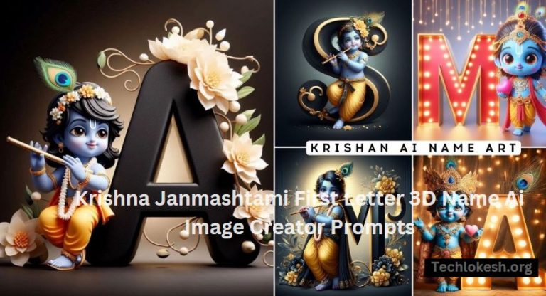 Krishna Janmashtami First Letter 3D Name Ai Image Creator Prompts