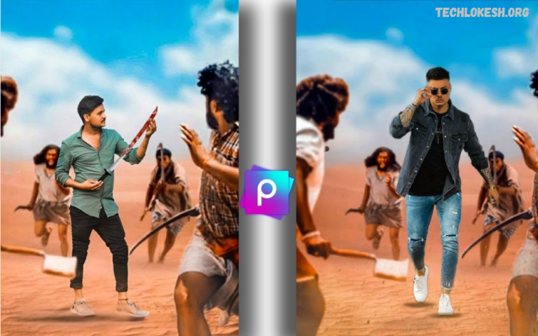 Stylish Rowdy Name Art Multiple Photo Editing Using PicsArt